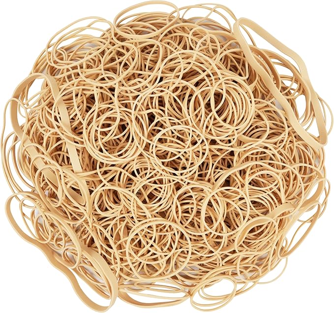 HAIDIBAO-Rubber Bands Assorted Sizes Beige Elastic Bands for Office Supplies 0.5lbs Size16,Size#18,Size #33,Size(4-4/5" x 1/6"),Size#69 Rubber Band