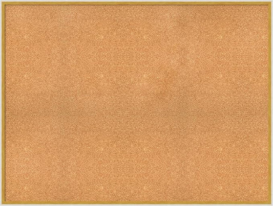 Amanti Art Natural Cork Board for Wall, 37x49 Vision Board with White Frame, Oversize Corkboard Office Decor for Home Organization, Modern Corkboard Pinboard to Display Items for Home Organization in
