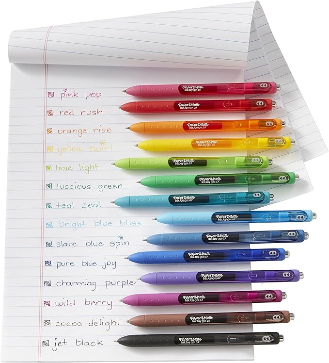 Paper Mate InkJoy Pens Gel Pens Medium Point (0.7mm) Assorted 20 Count (Pack of 12)