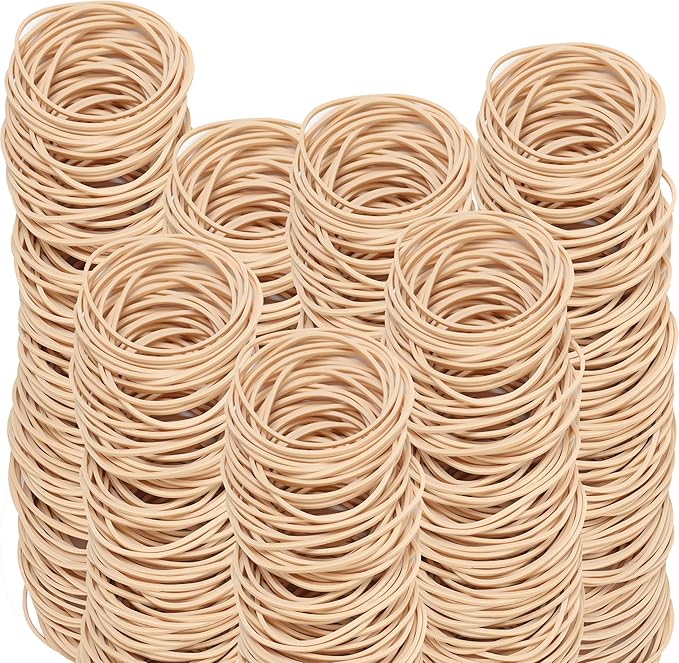 Rubber Bands Size #19 Beige 300pcs Elastic Rubber Bands for Office Supplies