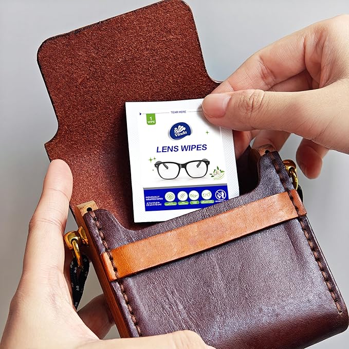 Pre-Moistened Lens Cleaning Wipes – 330 Individually Wrapped, Streak-Free Wipes for Glasses, Screens, Cameras & More – Ammonia-Free, Gentle Optical Cleaner