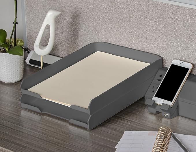 Bostitch Office Konnect™ Letter Tray, Fits 9.75" x 12" Sized Documents, Gray