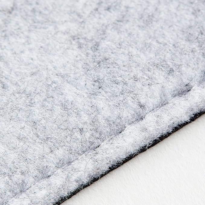 Premium Felt Desk Mat | Small 12" x 27.5" | Multifunctional Desk Pad for Home Office | Light Gray