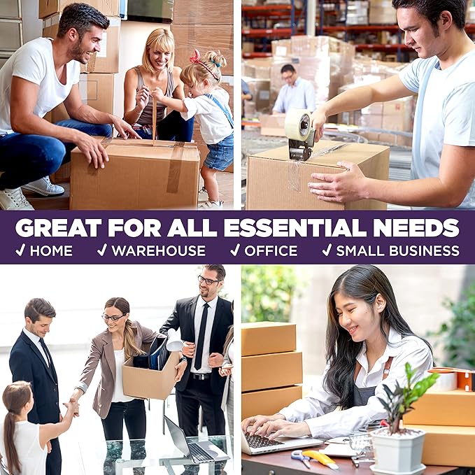 Tape King Heavy Duty Clear Packing Tape, 60 Yards/Roll, 12 Rolls - for Packing, Shipping and Moving