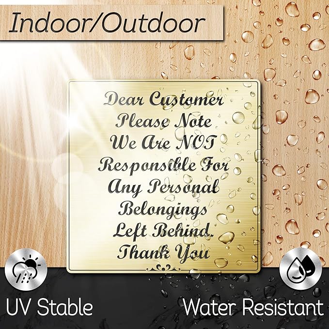 Custom Sign, Office Sign, Business/Office Name Plates for Doors/Wall, Indoor/Outdoor, 10x10 Inch, 18 Colors, (Prestige) Made in USA by My Sign Center