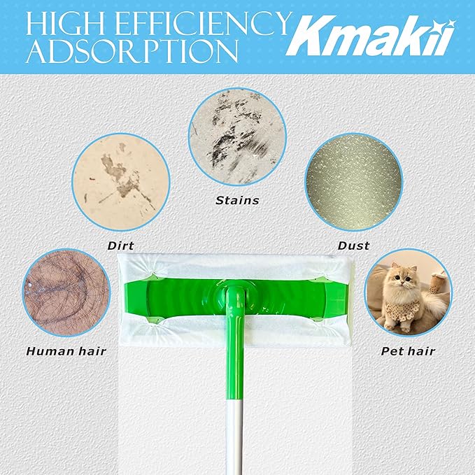 KMAKII Microfiber Dusting Cloths, Diamond Pattern, Disposable Cleaning Cloths for Floor, Furniture, Glass, Electronics, High Absorbency, Sheets, 8.7×11.8 inches (90)