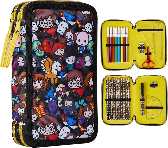 Harry Potter Pencil Case for Girls Boys, Stationery Set School Supplies, Wand Secret Light Pen