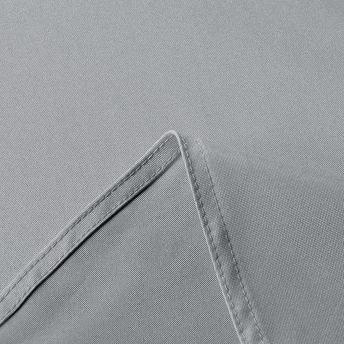 sancua Rectangle Tablecloth - 90 x 132 Inch - Stain and Wrinkle Resistant Washable Polyester Table Cloth, Decorative Fabric Table Cover for Dining Tables, Buffet Parties and Camping, Silver Grey