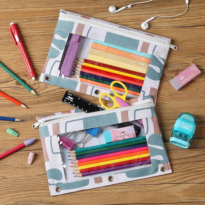 Mr. Pen- Pencil Pouch, 2Pack, Pencil Pouches, Pencil Pouch for 3 Ring Binder Pencil Pouch, Pencil Cases, Pencil Case for Binder Pouch, Zipper Pencil Pouch, 3 Ring Binder Pouch, Pencil Bags with Zipper