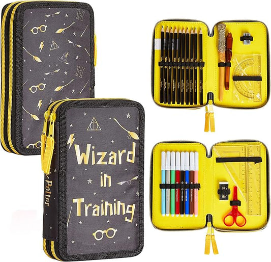 Harry Potter Pencil Case for Girls Boys, Stationery Set School Supplies, Wand Secret Light Pen