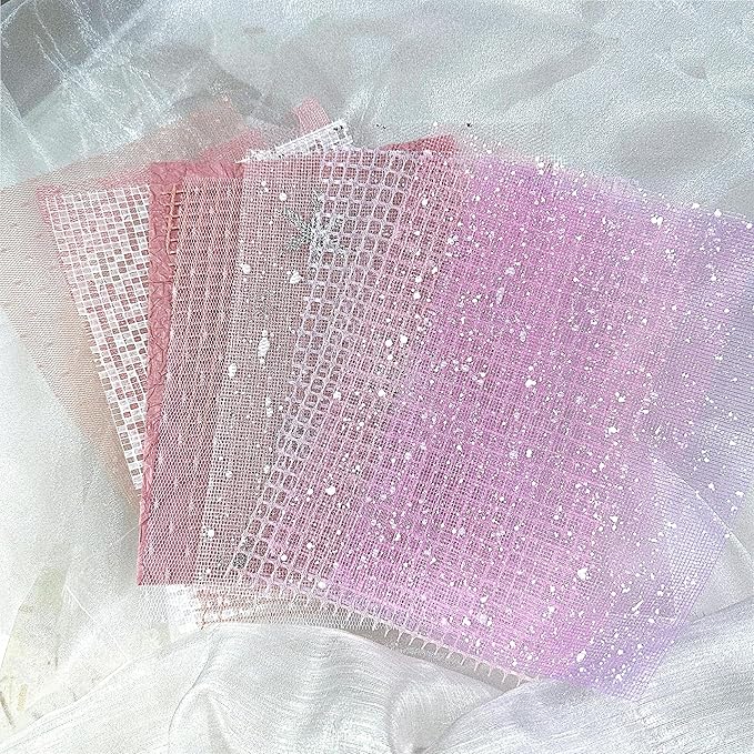 Aromoty 30 sheets A5 Unique Textured Scrapbook Paper&Mesh Fabric set - Handmade Craft Mulberry Special Paper Mix for Scrapbooking Junk Journaling Supplies Card DIY Materials Collage, 5.8x8.2 Inches